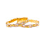 22K Yellow & White Gold Bangle Set of 2 in Size 2.6 (56 gm)