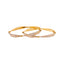 22K Yellow & White Gold Bangle Set of 2 in Size 2.11 (43 gm)