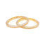 22K Yellow & White Gold Bangle Set of 2 in Size 2.6 (60.4 gm)