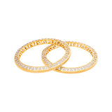 22K Yellow & White Gold Bangle Set of 2 in Size 2.6 (62.1 gm) | 



Timeless beauty meets sophistication with this set of two 22k yellow and white gold bangles b...