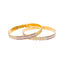 22K Yellow & White Gold Bangle Set of 2 in Size 2.6 (38.2 gm)