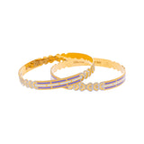 22K Yellow & White Gold Bangle Set of 2 in Size 2.6 (38.2 gm) | 



Add a touch of tradition and elegance to your wrists with this pair of 22k yellow and white g...