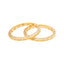 22K Yellow & White Gold Bangle Set of 2 in Size 2.6 (59.9 gm)