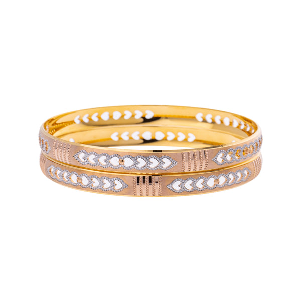 22K Yellow & White Gold Bangle Set of 2 in Size 2.8 (29.3 gm) | 



Experience refined elegance when you wear these two 22k yellow and white gold bangles by Vira...