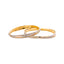 22K Yellow & White Gold Bangle Set of 2 in Size 2.6 (41.6 gm)