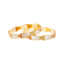 22K Yellow & White Gold Bangle Set of 2 in Size 2.4 (39 gm)