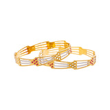 22K Yellow & White Gold Bangle Set of 2 in Size 2.4 (39 gm) | 



Celebrate the beauty of Indian gold jewelry with this pair of 22k yellow and white gold bangl...