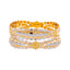 22K Yellow & White Gold Bangle Set of 2 in Size 2.6 (48.6 gm)