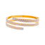 22K Yellow & White Gold Spiral Bangle Bracelet - Adjustable (41.5 gm)