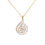 18K Multi-Tone Gold Pendant Necklace Set w/ 1.06 Carat Diamonds (10.2gm)