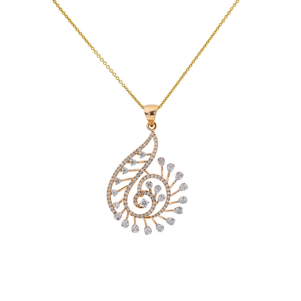 18K Multi-Tone Gold Pendant Necklace Set w/ 1.06 Carat Diamonds (10.2gm) | 



Radiate elegance with this 18k multi-tone gold and diamond pendant necklace set by Virani Jew...