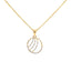 18K Multi-Tone Gold Pendant Necklace Set w/ 0.29 Carat Diamonds (5.35gm)