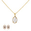 18K Rose Gold Pendant Necklace Set w/ 0.27 Carat Diamonds (5.5gm)