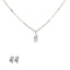 18K White Gold Pendant Necklace Set w/ 0.36 Carat Diamonds (5gm)