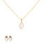 18K Rose Gold Pendant Necklace Set w/ 0.3 Carat Diamonds (5gm)