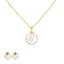 18K Yellow Gold Pendant Necklace Set w/ 0.29 Carat Diamonds (5.35gm)