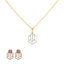 18K Rose Gold Pendant Necklace Set w/ 0.29 Carat Diamonds (5.15gm)