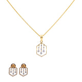 18K Rose Gold Pendant Necklace Set w/ 0.29 Carat Diamonds (5.15gm) | A stunning addition to any collection, this 18k rose gold pendant set by Virani Jewelers blends f...