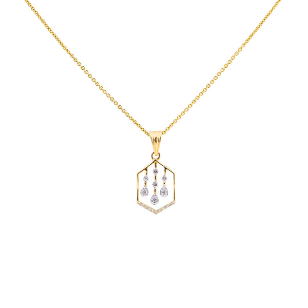 18K Rose Gold Pendant Necklace Set w/ 0.29 Carat Diamonds (5.15gm) | A stunning addition to any collection, this 18k rose gold pendant set by Virani Jewelers blends f...