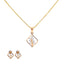 18K Rose Gold Pendant Necklace Set w/ 0.28 Carat Diamonds (4.92gm)