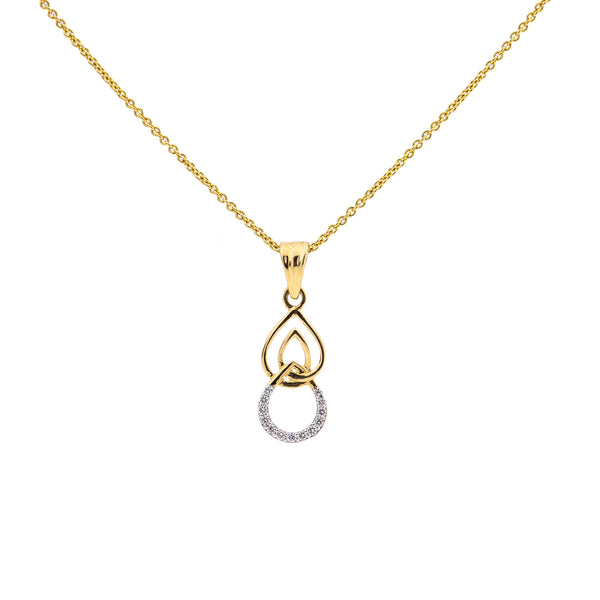 18K Rose Gold Pendant Necklace Set w/ 0.19 Carat Diamonds (4.6gm) | Sophistication meets sparkle in this 18k rose gold and diamond set by Virani Jewelers—fine gold j...