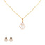 18K Rose Gold Pendant Necklace Set w/ 0.29 Carat Diamonds (5gm)