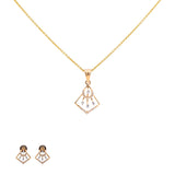 18K Rose Gold Pendant Necklace Set w/ 0.29 Carat Diamonds (5gm) | Add a touch of luxurious shine with Virani Jewelers' diamond jewelry— like this 18k rose gold nec...