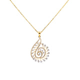 18K Yellow Gold Pendant Necklace Set w/ 1.21Carat Diamonds (13.57gm) | This stunning 18k yellow gold and diamond pendant set by Virani Jewelers is perfect for those who...