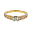 18K Multi-Tone Gold & 0.33 Carat Diamond Ring in Size 6.5 (2.94gm)