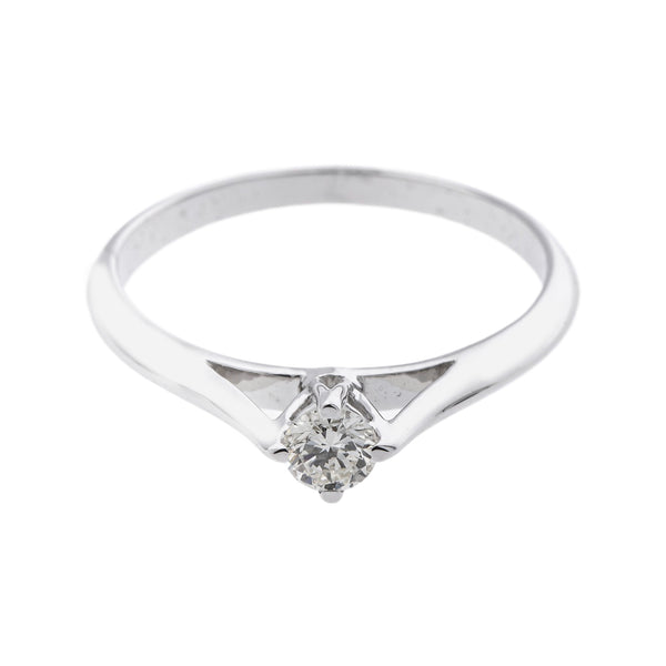 18K White Gold & 0.19 Carat Diamond Ring in Size 6.5 (2.12gm) | Virani Jewelers 18k white gold and diamond ring by Virani Jewelers adds a touch of brilliance to ...