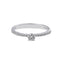 18K White Gold & 0.21 Carat Diamond Ring in Size 6.5 (1.94gm)