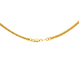 22K Yellow Gold 24in Foxtail Chain (20.6gm) | Accentuate your attire with our meticulously crafted 22k yellow gold Wheat chain for men by Viran...