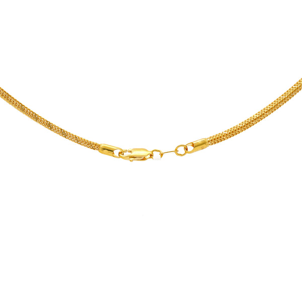 22K Yellow Gold 24in Wheat Chain (20.6gm) | Accentuate your attire with our meticulously crafted 22k yellow gold Wheat chain for men by Viran...