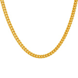 22K Yellow Gold 20in Wheat Link Chain (17.5 gm) | Elevate your look with this classic 22k yellow gold link chain for men by Virani Jewelers. With i...