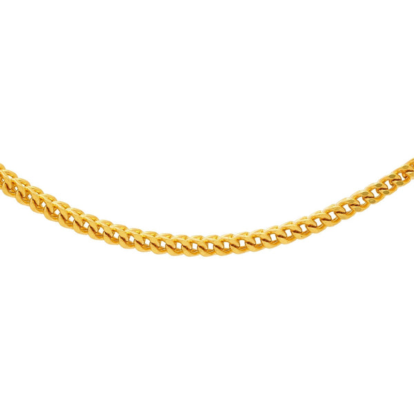 22K Yellow Gold 20in Link Chain (12.8 Gms) | Elevate your look with this classic 22k yellow gold link chain for men by Virani Jewelers. With i...
