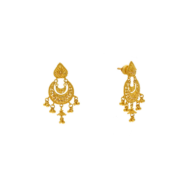 22K Yellow Gold Chandbali Earrings (10gm) | 



Accentuate your beauty with this charming pair of 22k yellow gold Chandbali earrings by Viran...