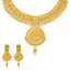 22K Yellow Gold Filigree Necklace Set (65.7gm)