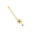 22K Yellow Gold, CZ, Emerald & Ruby Tikka (9.5gm)