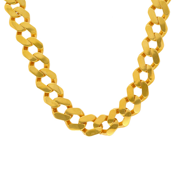 22K Yellow Gold Cuban Link Chain (74.7gm) | 


This 22k gold chain for men has a timeless design and classic style that is fitting to wear wi...