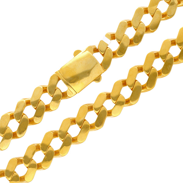 22K Yellow Gold Cuban Link Chain (74.7gm) | 


This 22k gold chain for men has a timeless design and classic style that is fitting to wear wi...