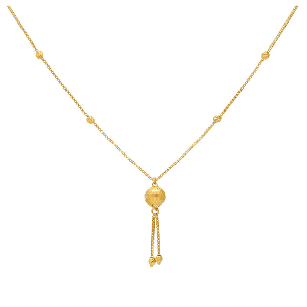 22K Yellow Gold Beaded Chain (6.8gm) | 



This 22k gold beaded chain for women by Virani Jewelers is a symbol of timeless beauty and so...