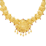 22K Yellow Gold & Ruby Laxmi Necklace (21.8gm) | 



This 22k gold Laxmi necklace from Virani Jewelers epitomizes the beauty of gold Temple jewelr...