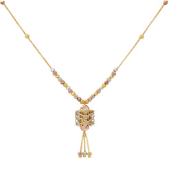 22K Multi-Tone Gold Beaded Chain (10.1gm)