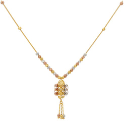 22K Multi-Tone Gold Beaded Chain (11.1gm)