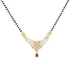 22K Yellow Gold & CZ Mangalsutra Chain - 20 Inch (11.9gm)