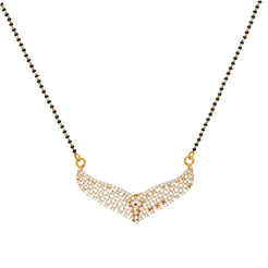 22K Yellow Gold & CZ Mangalsutra Chain - 20 Inch (11.5gm)