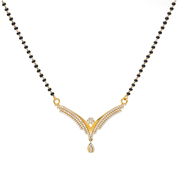 22K Yellow Gold & CZ Mangalsutra Chain - 20 Inch (9.6gm) | 



Wear this 22k gold Mangalsutra chain by Virani Jeweler, a beautiful representation of Indian ...