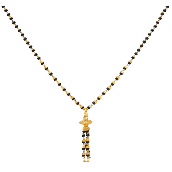 22K Yellow Gold 20-Inch Mangalsutra Chain (8.9gm) | 



Embrace the rich heritage of Indian bridal jewelry with this 22k gold Mangalsutra chain from ...