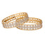 22K Multi-Tone Gold Bangle Set of 2 (60gm)