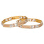 22K Multi-Tone Gold Bangle Set of 2 (45gm)